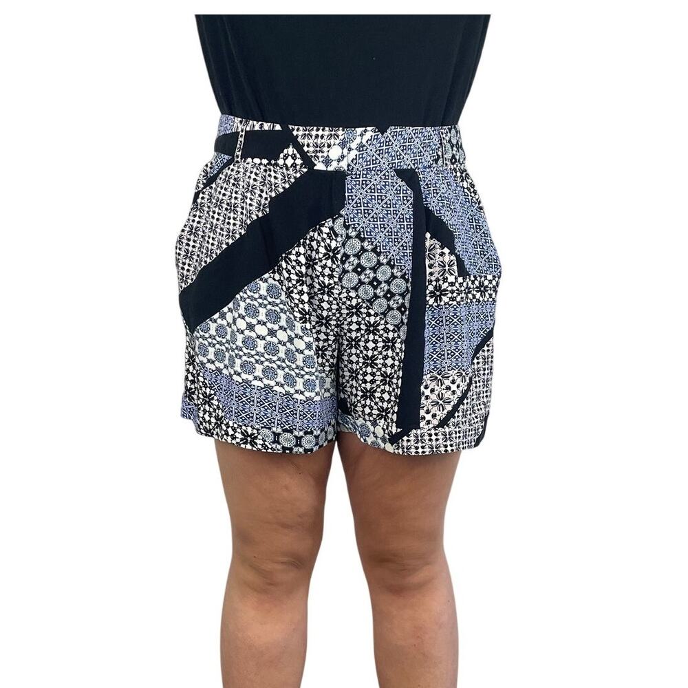 Papaya Weekend Patchwork Print Shorts, Size 10
